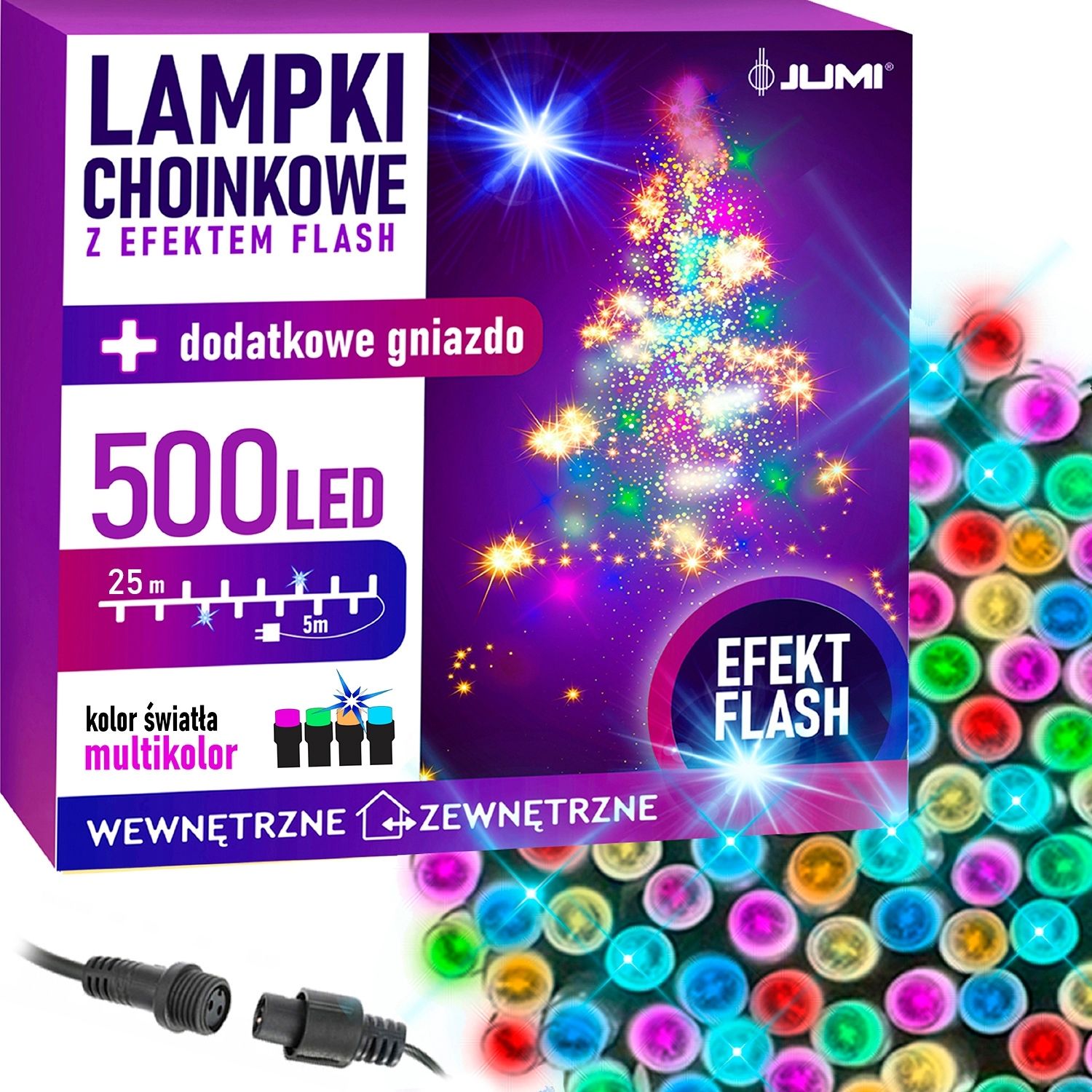 Lampki Choinkowe 500 LED Z EFEKTEM FLASH