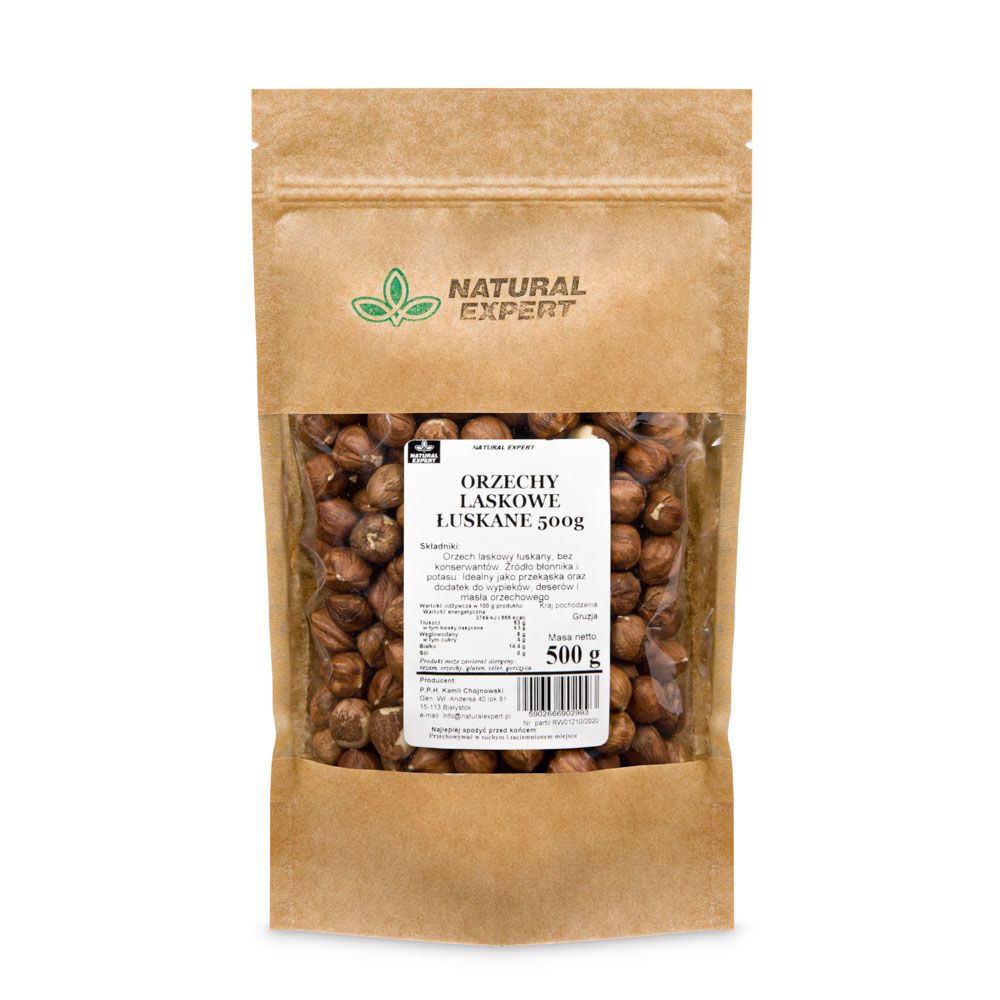 Orzechy Laskowe Łuskane 500G Natural Expert