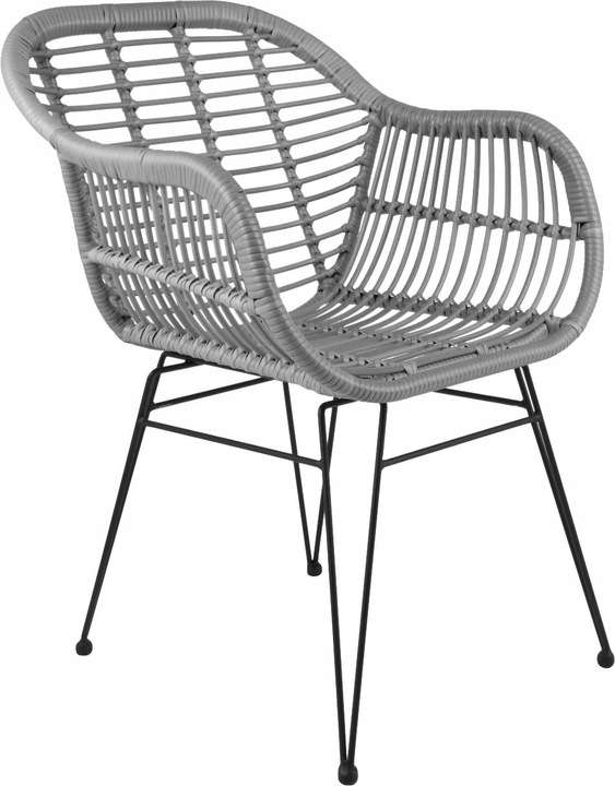 Krzesło ogrodowe Costa 2 sztuki szare 