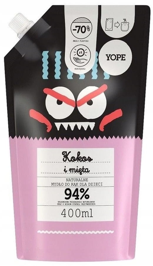 YOPE mydło do rąk dla dzieci REFILL 400ml