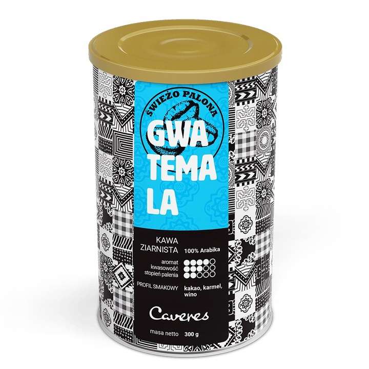 Caveres GWATEMALA - Kawa ziarnista 300g puszka