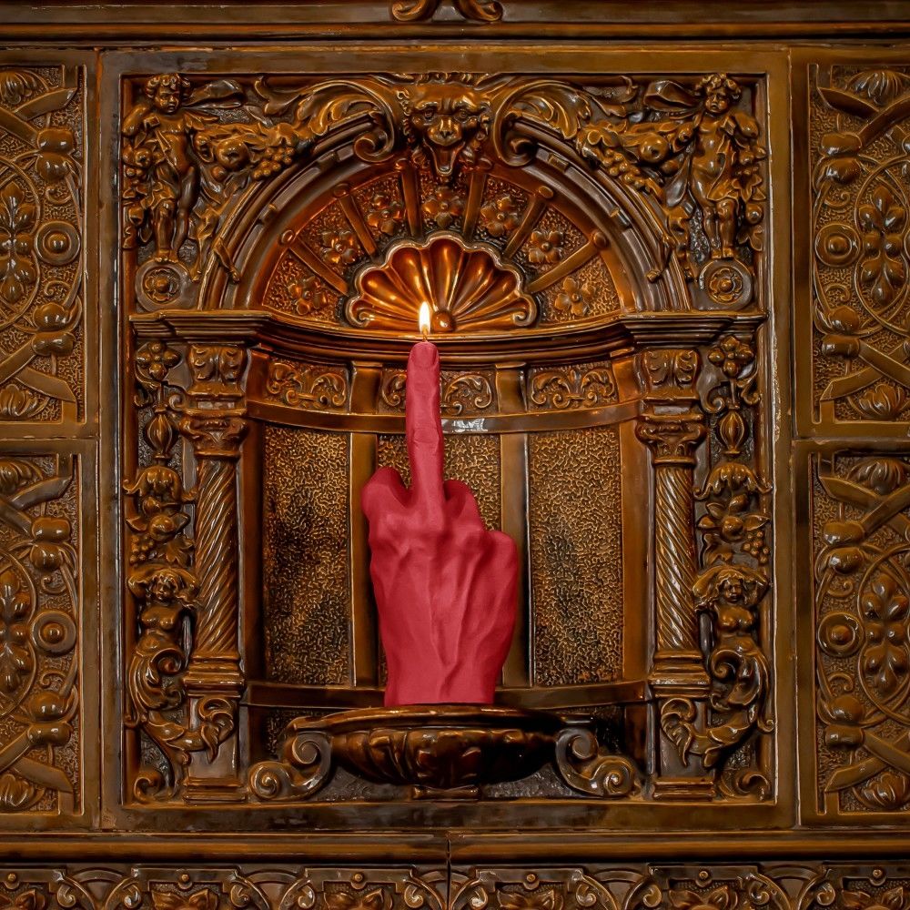Świeca Hand FCK Red