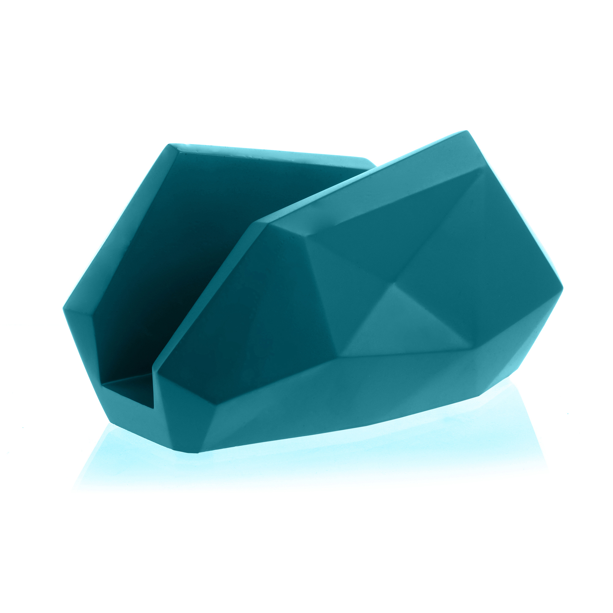 Serwetownik Low-Poly Dark Turquoise Poli