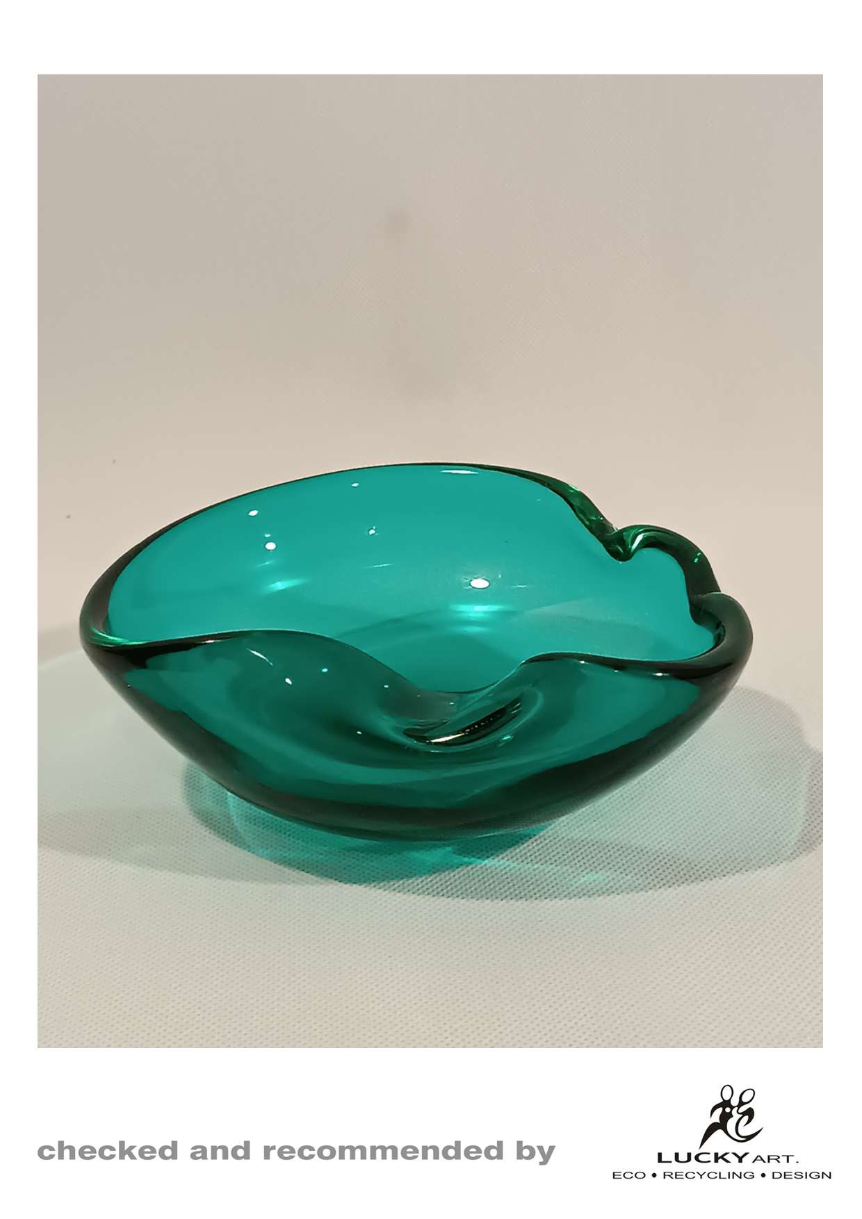 Patera, miseczka z weneckiego szkła, green blue
