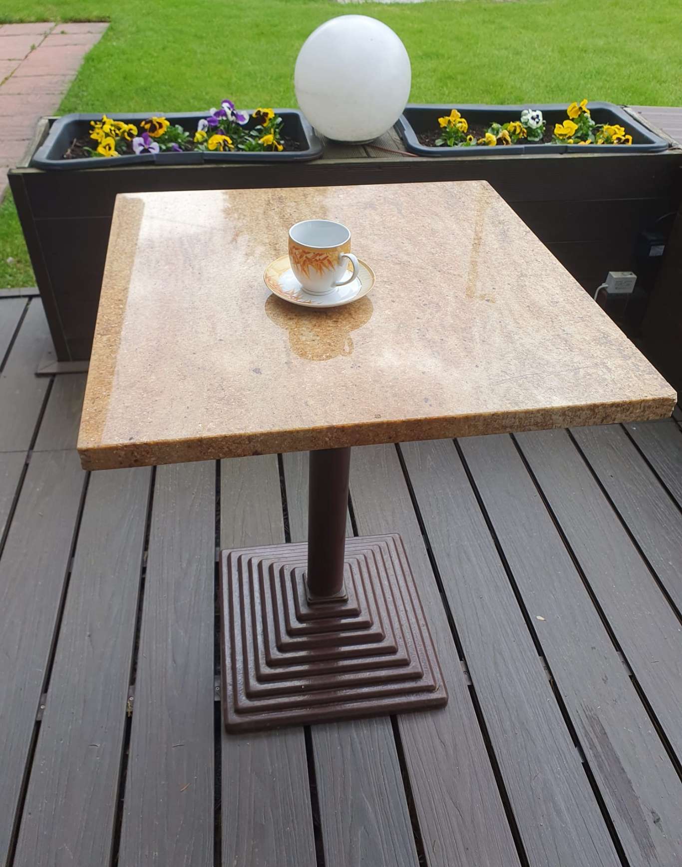 Stolik barowy MARMUROWY stół kawowy kawiarniany marmur