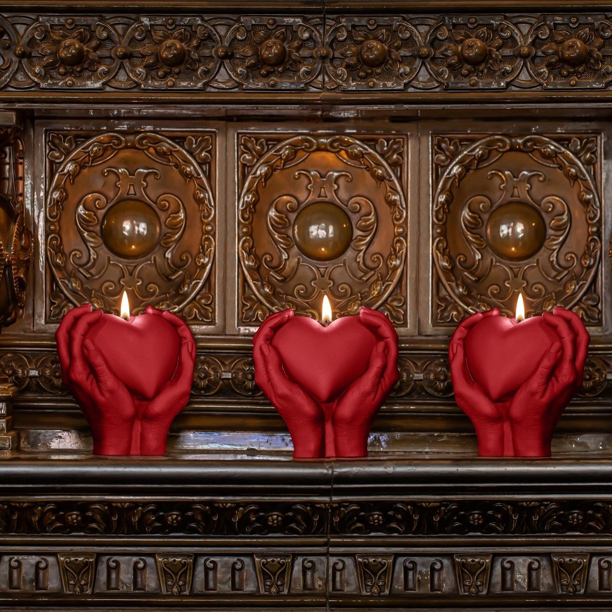Świeca Hand LOVE Edition Red