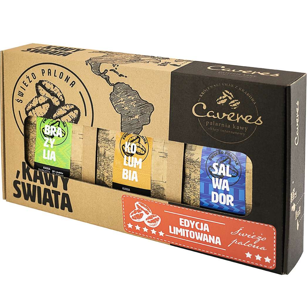 Zestaw Caveres: Mieszanka kaw ziarnistych 3x250g