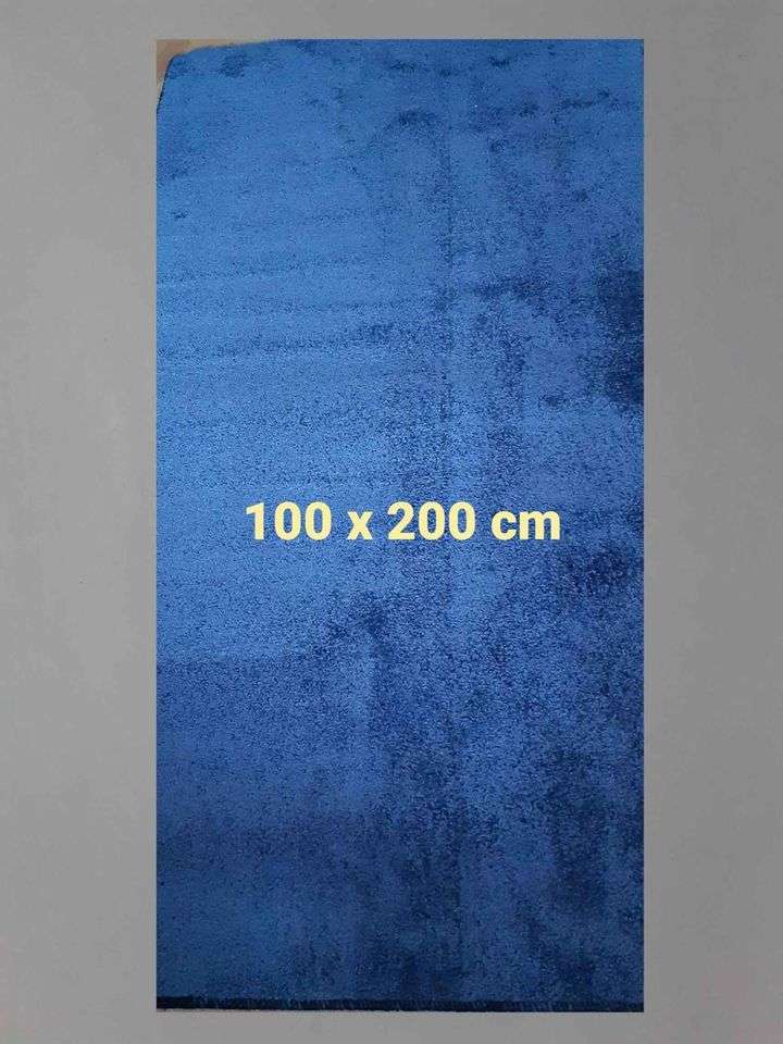 Dywan, puszysty, niebieski, 100 x 200 cm. Nowy.