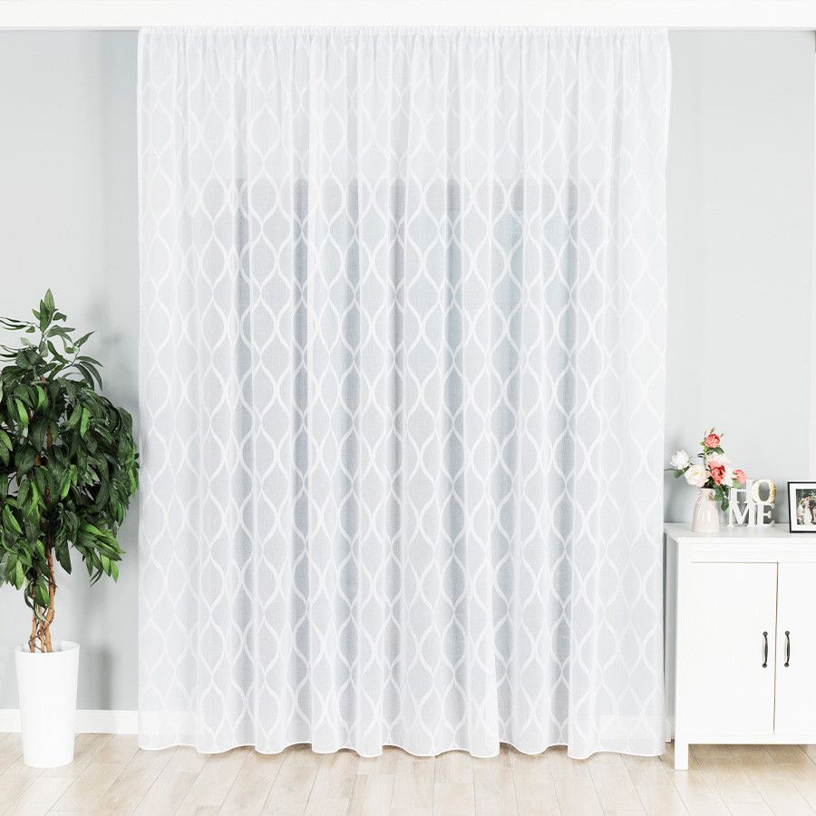 Nowoczesna Firanka Gotowa na Taśmie MODELLI 500x260 cm