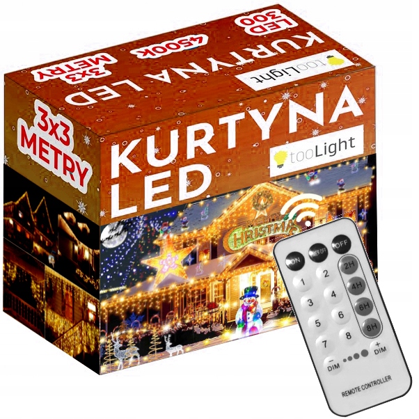 KURTYNA LAMPKI LED 300 szt. GL2001 PILOT 230V